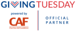 Giving Tuesday Official Partner Logo_Powered by CAF OPTION 1